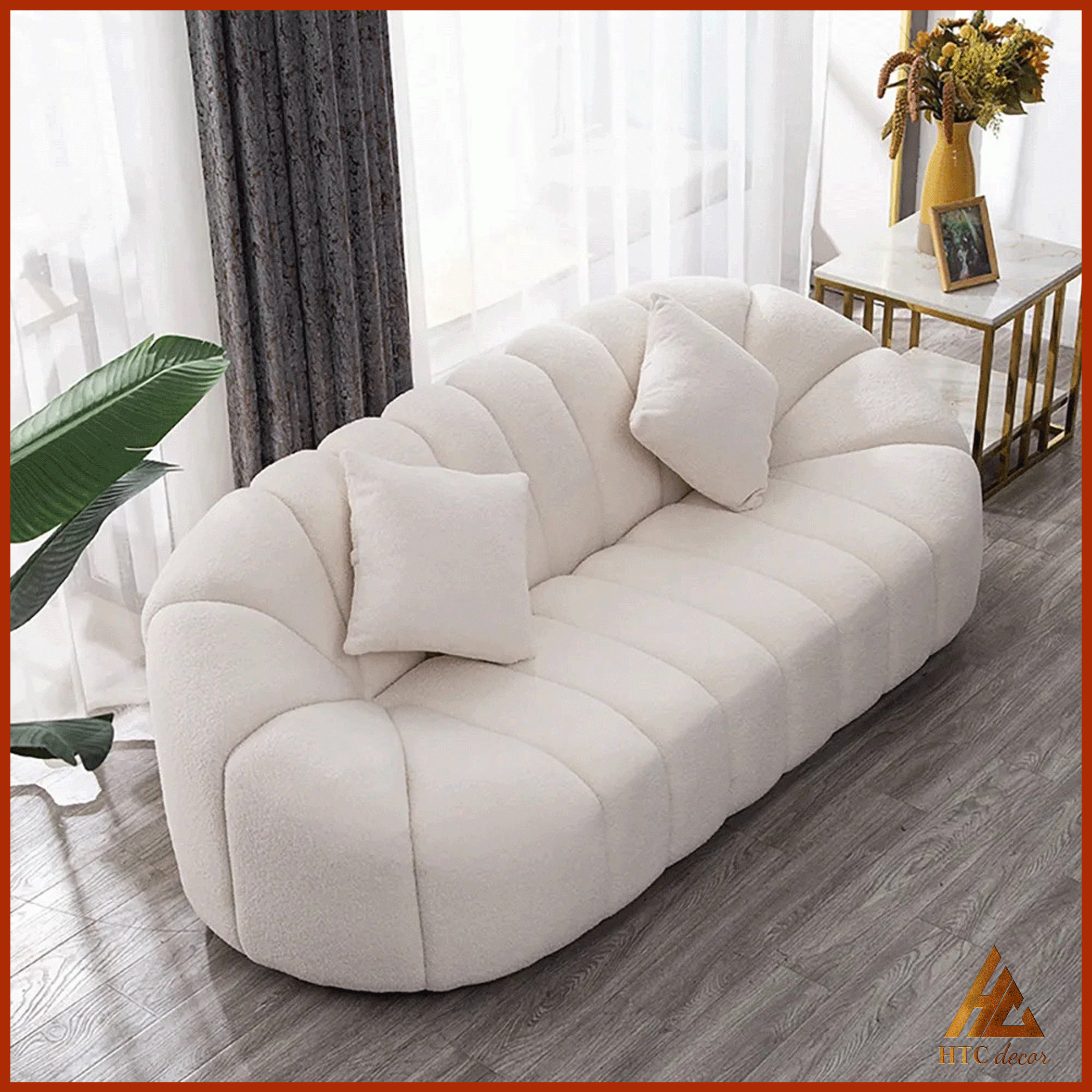 Ghế Sofa Băng Cloud Vải Lông Cừu